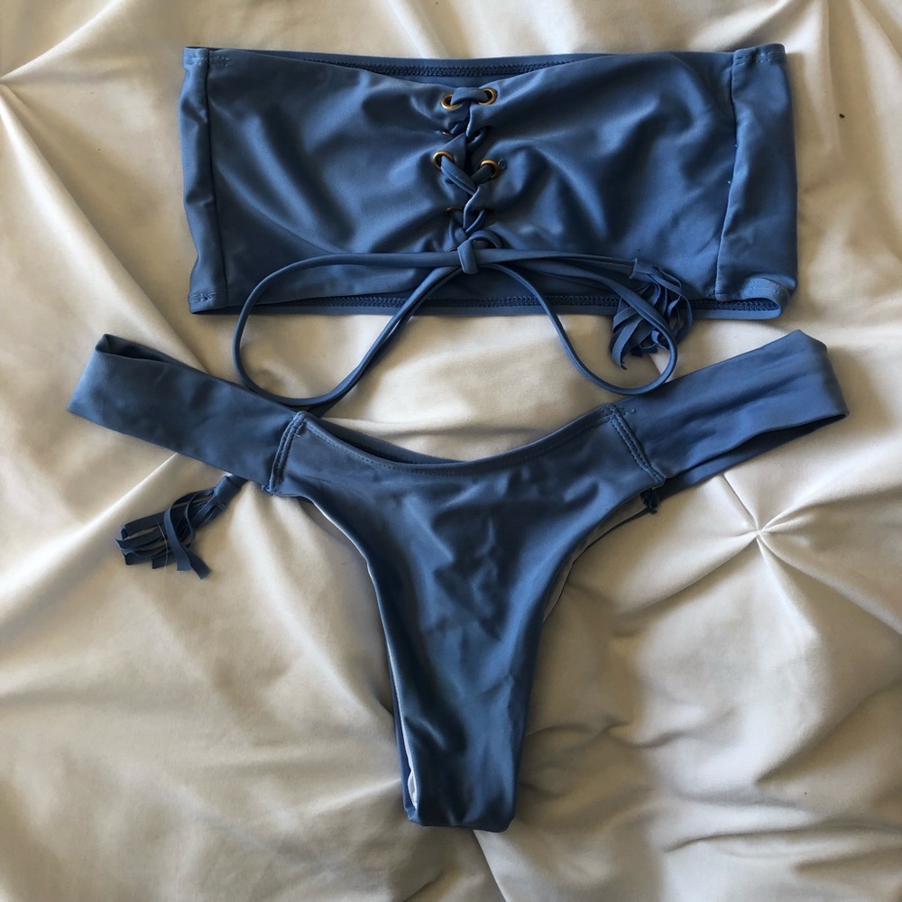 Lace up cheeky bikini!